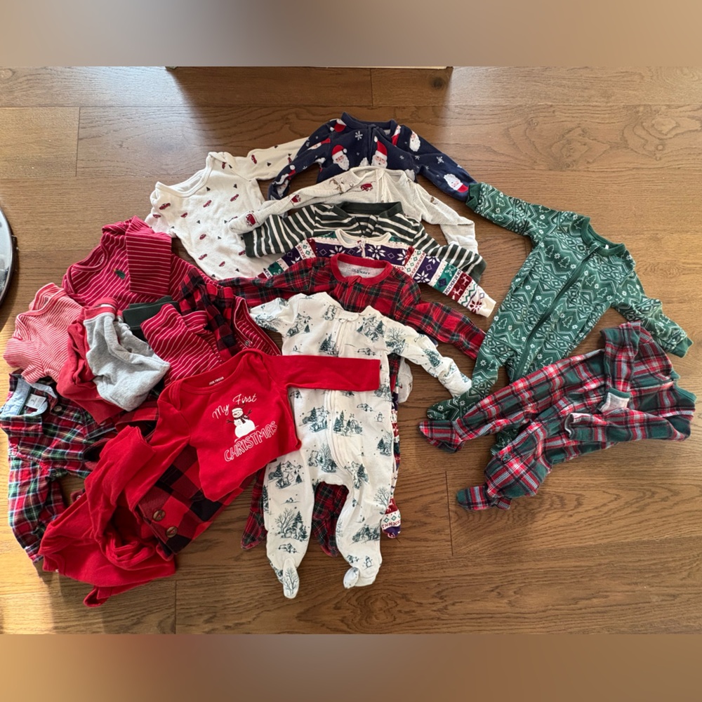 Assorted Christmas Baby 3-6 month Clothing Bundle